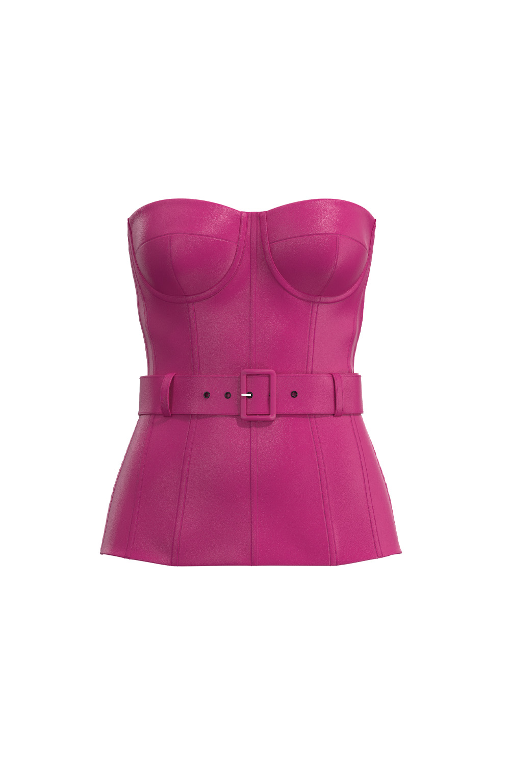 Leather corset with a belt for Gepur