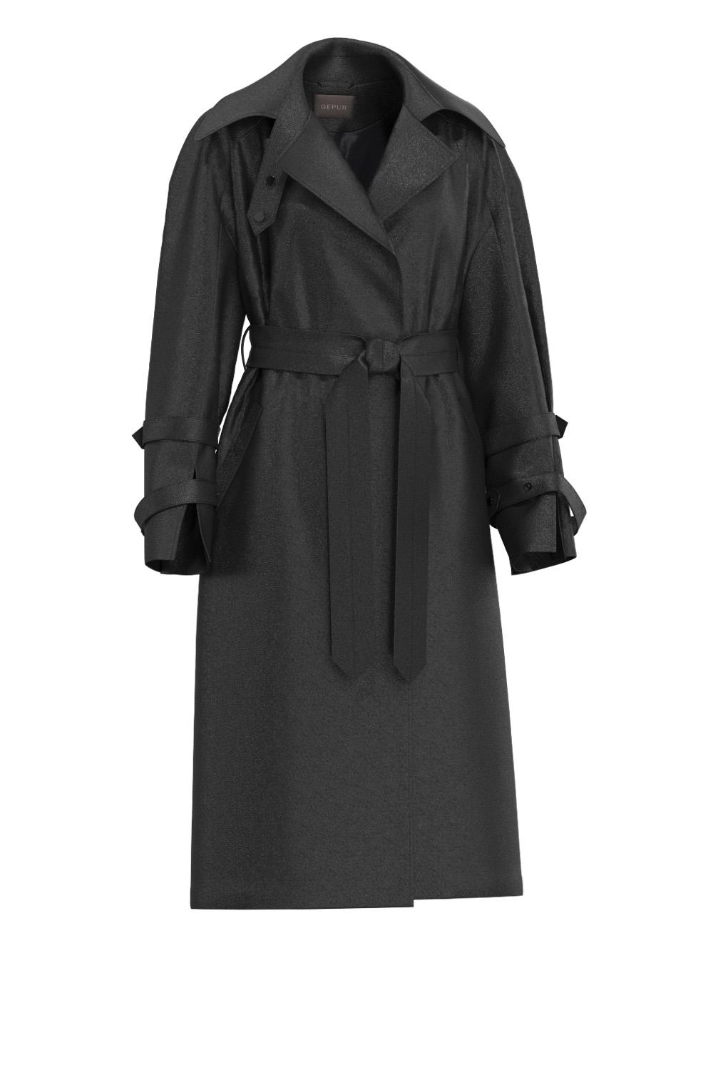 Leather trench coat for Gepur