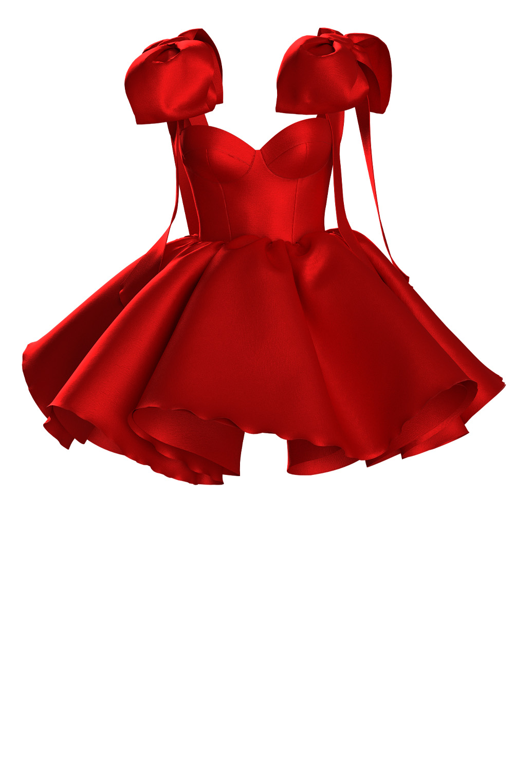 Bow-strap satin mini dress for Pushka