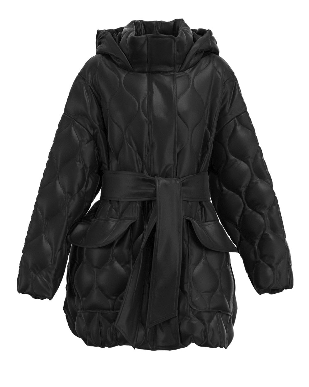 Quilted jacket with belt for Gepur